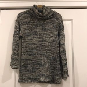 Long grey knit sweater